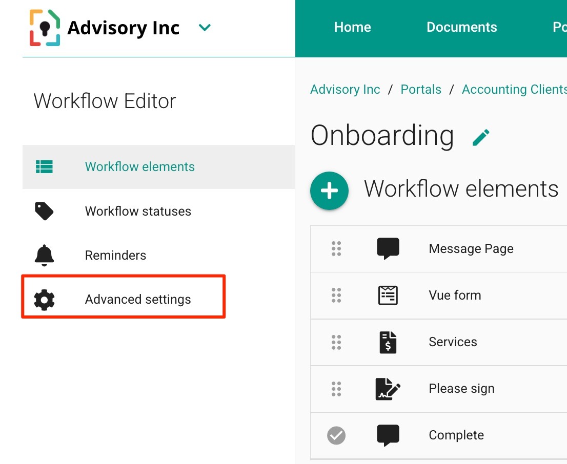 MyDocSafe Flujos de trabajo: configuración avanzada