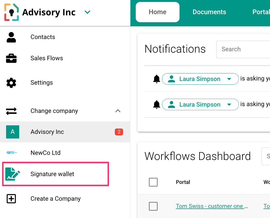 MyDocSafe signature wallet