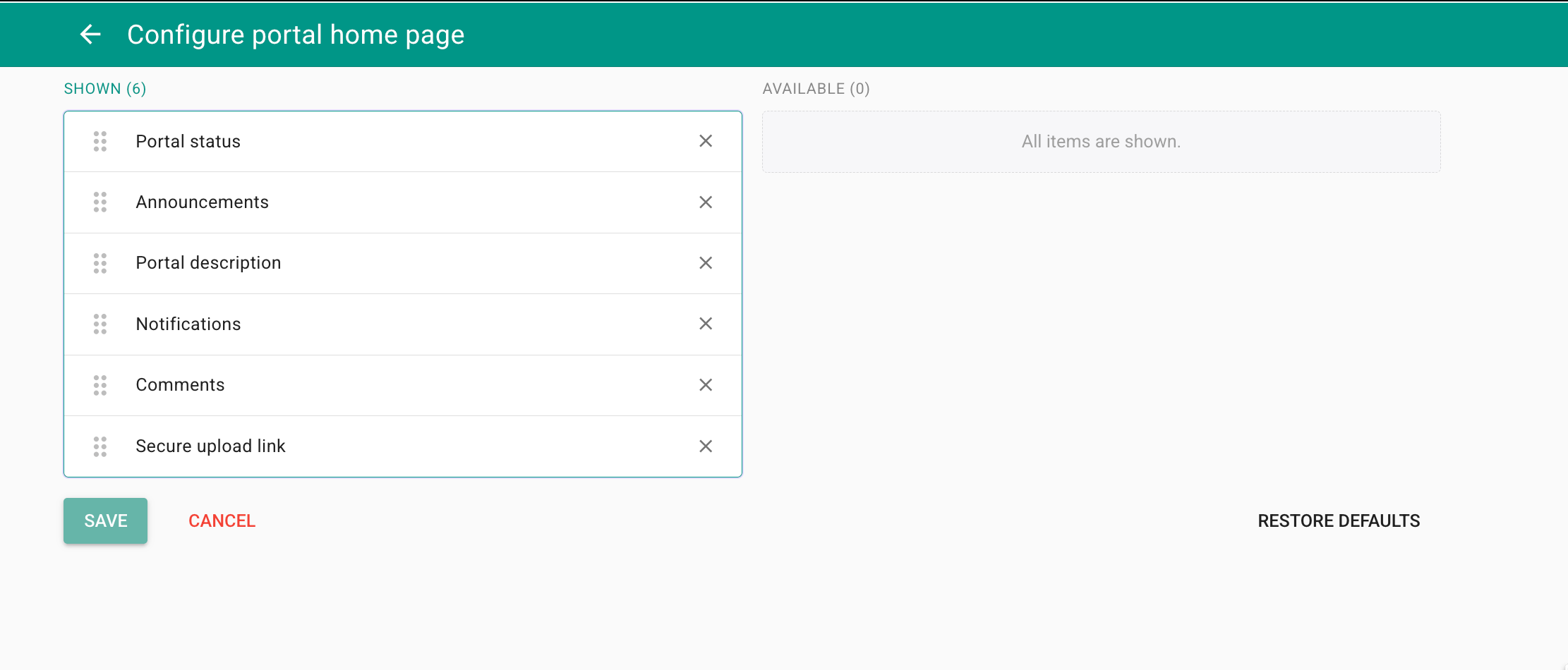 MyDocSafe configurer la page d'accueil du portail par groupe