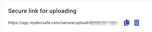secure document upload link