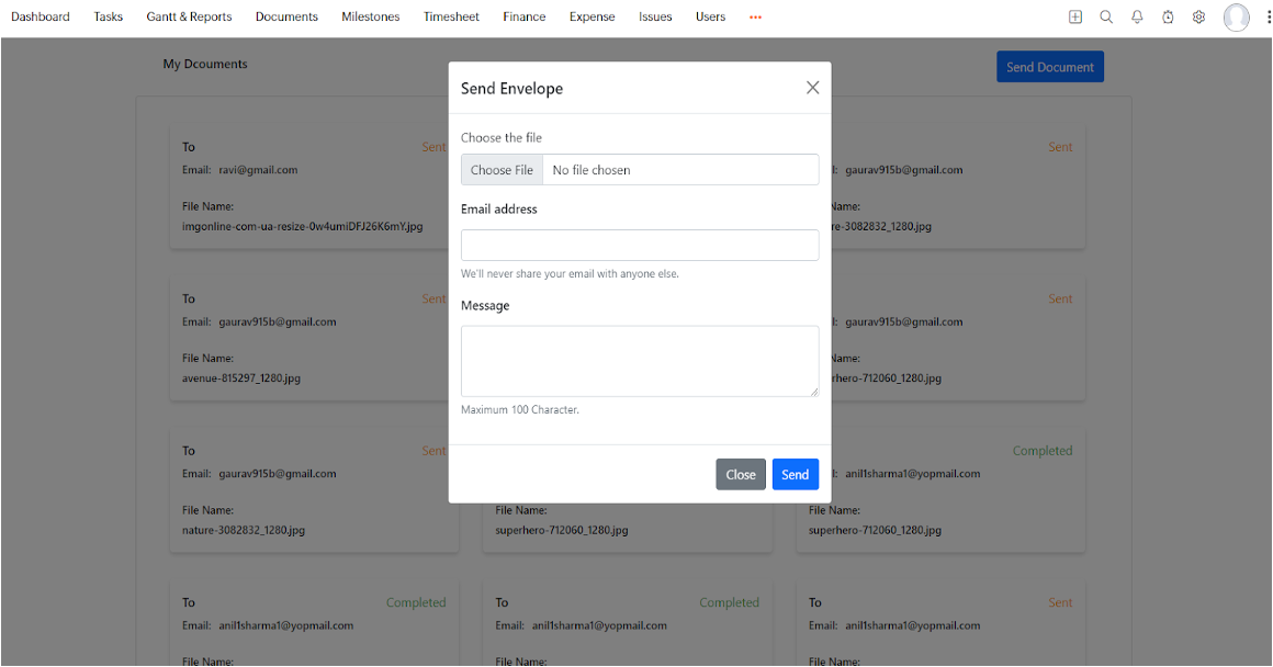 MyDocSafe for Zoho projects 3
