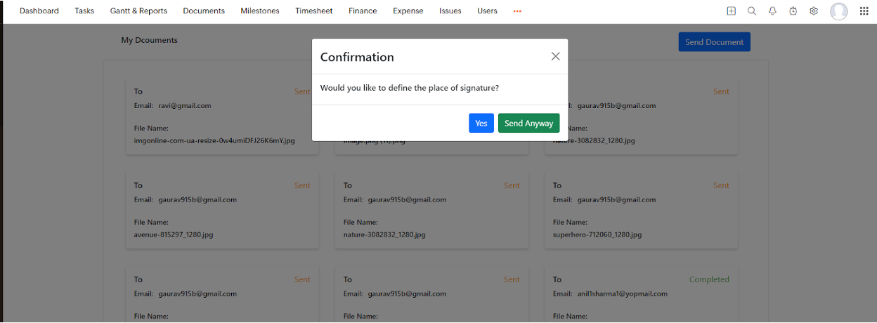 MyDocSafe for Zoho projects 4