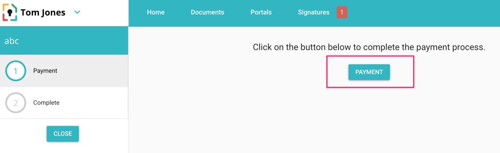 MyDocSafe payment button
