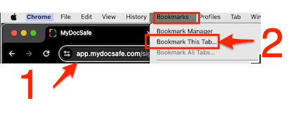 Bookmark mydocsafe portal login address