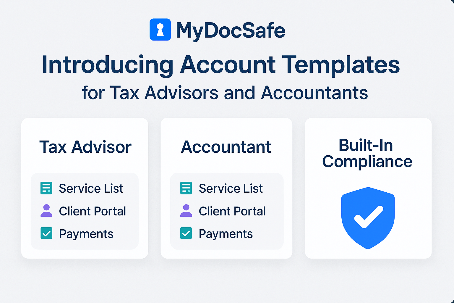MyDocSafe Account Templates for tax advisors