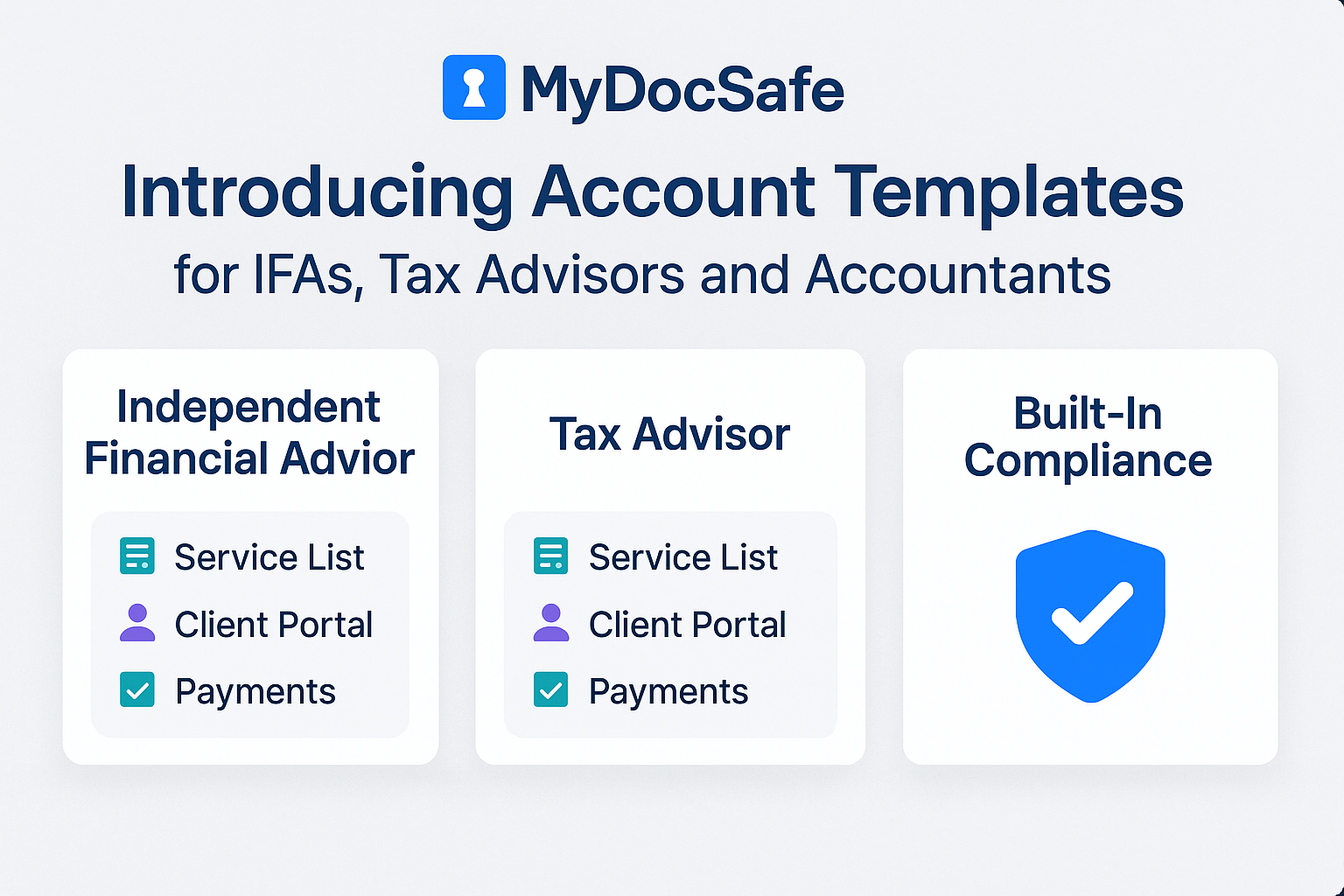 MyDocSafe Account Templates for IFAs