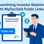 Streamlining investor relations with mydocsafe public link
