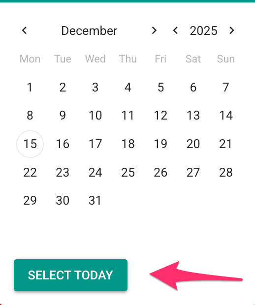 MyDocSafe select today's date when signing a document