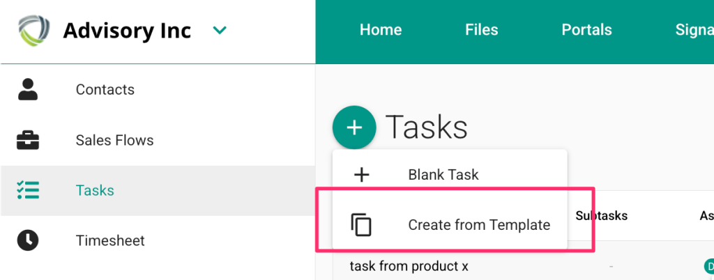 MyDocSafe - create task templates